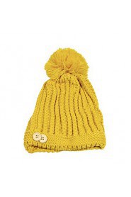 Korean Version Of The Super Ball Knitted Decorative Buttons Cannabis Warm Hat