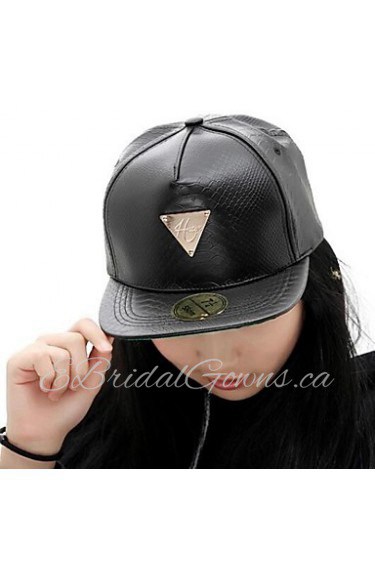 Unisex Leather Baseball Cap , Casual All Seasons