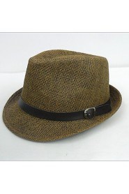 Men Casual Summer Straw Fedora Hat