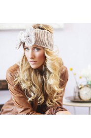 Women's Fashion Knitting Warm Cute Bowknot Hoop Hat