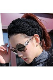 Women's Handmake Twisted Knitting Head Band Tie Cap