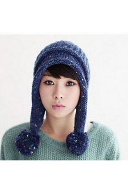 Women Knitwear Korean Cute Balls Wool Knit Hat