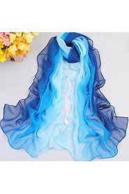 Women's Casual Gradient Color Yarn Scarf