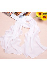 Women's Cute/Casual Chiffon/Polyester Solid Color Scarves