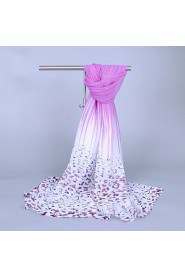 Women's Chiffon Colorful Print Scarf