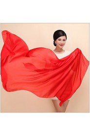 Women Vintage Chinese Red Color Elegant Silk Scarf Shawl