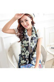 Women's Flowers Silk Scarves