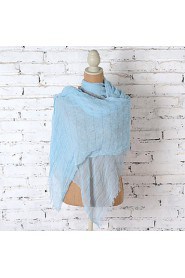 Women Summer Scarf 100% Cotton Shawl Fold Plain Colour Soft Scarf