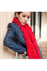 Women Tassel Thickening Pure Color Long Wool Scarf