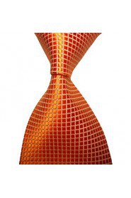 Men's Solid Checked Microfiber Tie Necktie With Gift Box (10 Colors Available)