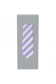 Men's Striped Purple White Microfiber Tie Necktie Formal Meeting Wedding Holiday Business With Gift Box