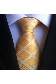 Men Wedding Cocktail Necktie At Work Orange Beige Tie