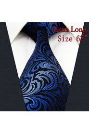 Men's Tie Ripple Navy Blue 100% Silk Business New Fashion Casual