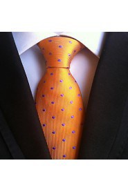 Men Wedding Cocktail Necktie At Work Orange Purple Tie