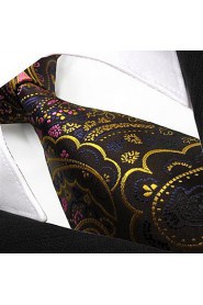 Shlax & Wing Silk Neckties Ties Brown Chocolate Paisley Men's Acceossories