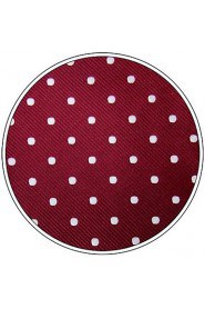 S15 Red Dots Maroon Wedding Necktie Men's Tie Fashion Extra Long