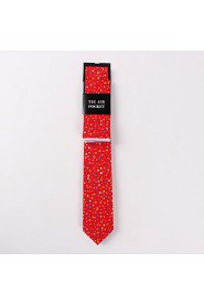 Fashion Men Casual Floral Skinny Necktie Kerchief Set(Width:6.5cm)