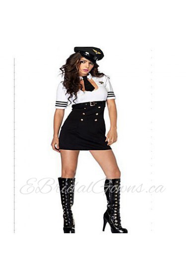 Sexy Women White Dress Air Pilot Uniform