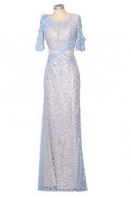 Hollow Out Scoop Evening Dress Floor-length Sheath / Column