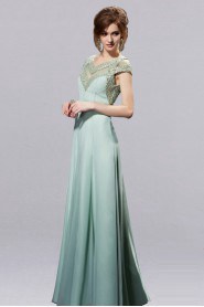 V-neck Evening Dress Floor-length Sheath / Column