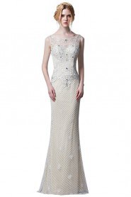 Scoop Sheath / Column Evening Dress Floor-length