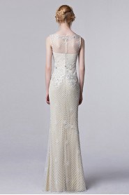 Scoop Sheath / Column Evening Dress Floor-length