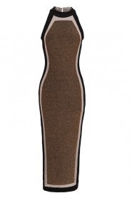 Halter Evening Dress Sheath / Column Tea-length