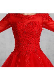 Ball Gown Jewel Lace Prom / Formal Evening Dress with Sequins