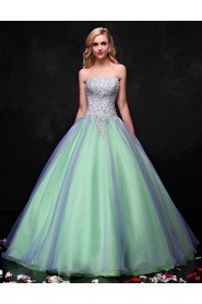 Ball Gown Strapless Prom / Formal Evening Dress with Flower(s)