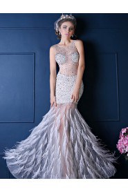 Trumpet / Mermaid Scoop Prom / Formal Evening Dress with Crystal