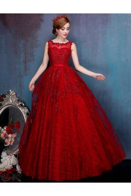 A-line Scoop Prom / Formal Evening Dress with Beading