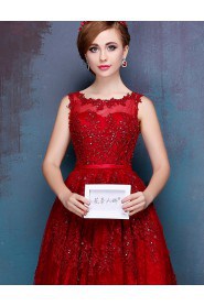 A-line Scoop Prom / Formal Evening Dress with Beading