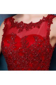 A-line Scoop Prom / Formal Evening Dress with Beading