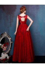 A-line Scoop Prom / Formal Evening Dress with Beading