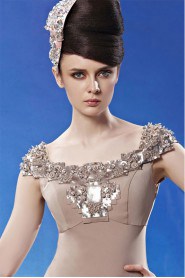 Scoop Floor-length Sleeveless Satin Formal Prom / Evening Dress