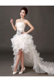 Asymmetrical Strapless Prom / Evening Dress