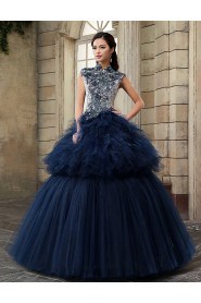 Ball Gown High Neck Prom / Evening Dress with Crystal