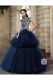 Ball Gown High Neck Prom / Evening Dress with Crystal