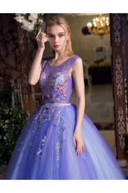 Ball Gown Scoop Prom / Evening Dress with Embroidery