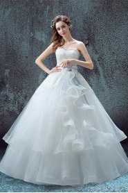 Ball Gown Strapless Organza Wedding Dress