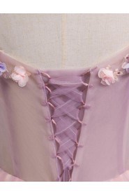 Ball Gown Off-the-shoulder Tulle,Satin Quinceanera Dress