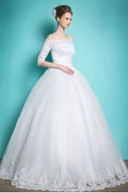 Ball Gown Off-the-shoulder Lace Wedding Dress
