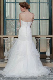 Trumpet / Mermaid Strapless Organza Wedding Dress