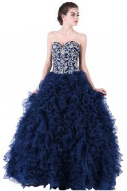 Ball Gown Strapless Organza Prom / Evening Dress