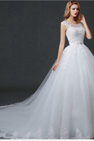 Ball Gown Scoop Lace Wedding Dress