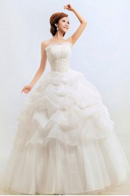 Ball Gown Strapless Tulle Wedding Dress