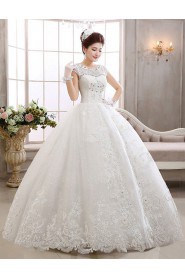 Ball Gown Scoop Lace Wedding Dress