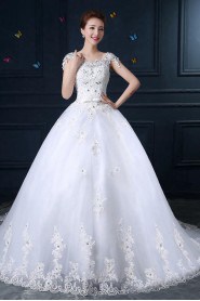 Ball Gown Scoop Lace Wedding Dress