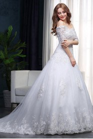 Ball Gown Off-the-shoulder Lace Wedding Dress