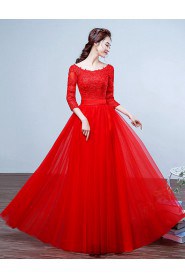 A-line Scoop Prom / Evening Dress